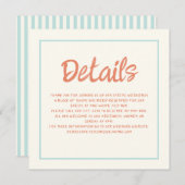 Einladung zum Hochzeitsschreiben von Pastel Retro (Vorne/Hinten)