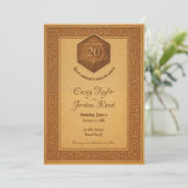 Einladung zum Hochzeitsspiel mit Dragon & Dice D20 (Stehend Vorderseite)