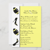 Einladung zum Hochzeitsspiel von Gelb und Schwarz (Vorderseite)