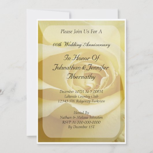 Einladung zum Hochzeitstag (Vorderseite)