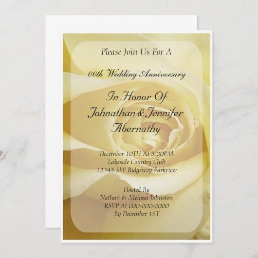 Einladung zum Hochzeitstag (Vorne/Hinten)