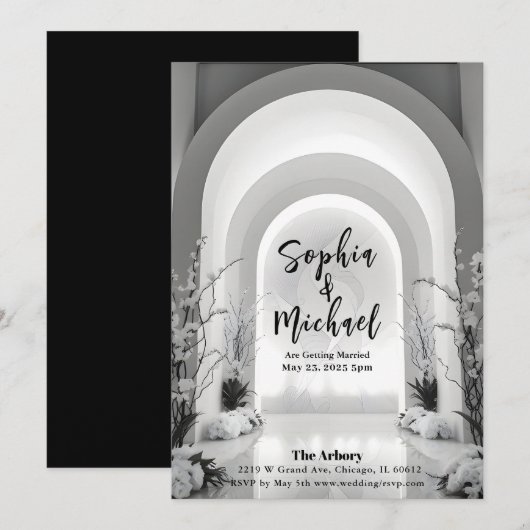 Einladung zum Hochzeitstag (Vorne/Hinten)