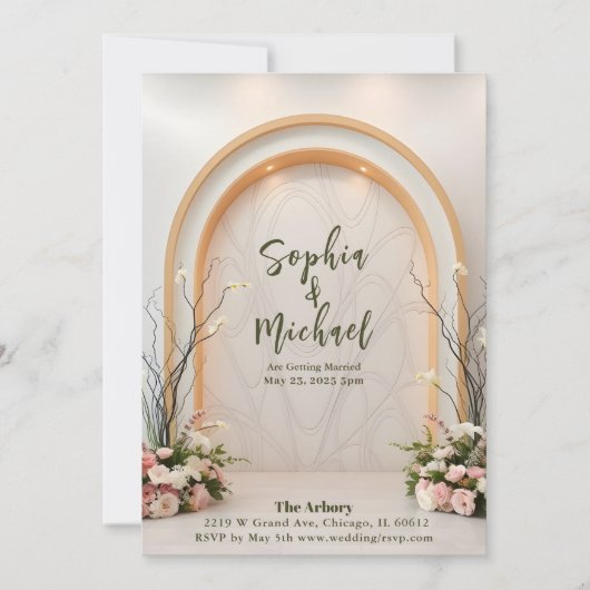 Einladung zum Hochzeitstag (Vorderseite)