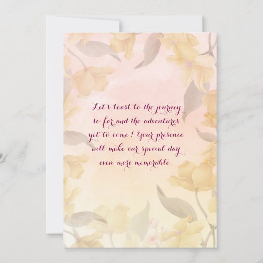 Einladung zum Hochzeitstag (Rückseite)