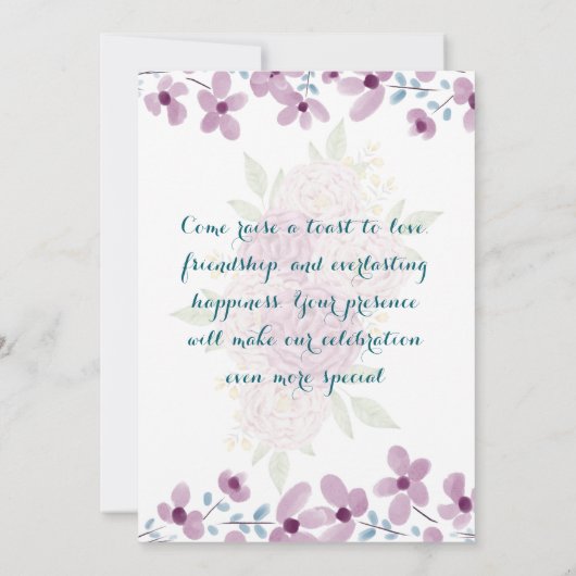 Einladung zum Hochzeitstag (Rückseite)