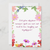 Einladung zum Hochzeitstag (Rückseite)