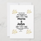 Einladung zum Hochzeitstag (Vorderseite)