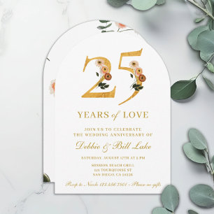 Einladung zum Hochzeitstag 25 Jahre Liebe