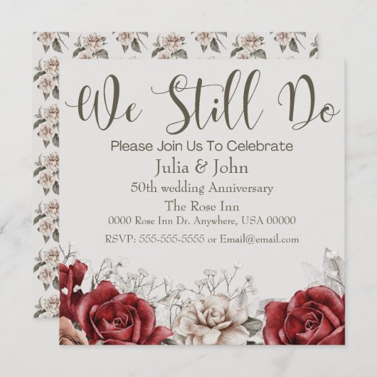 Einladung zum Hochzeitstag im neuen Jahrgang (Vorne/Hinten)