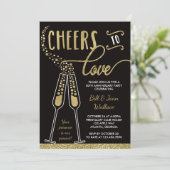 Einladung zum Hochzeitstag, Imitate Glitzer (Stehend Vorderseite)