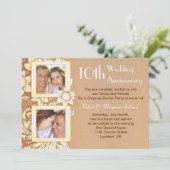 Einladung zum Hochzeitstag mit Fotos (Stehend Vorderseite)