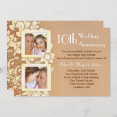 Einladung zum Hochzeitstag mit Fotos (Vorne/Hinten)