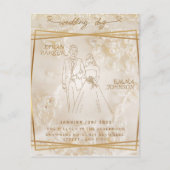 Einladung zum Hochzeitstag Postkarte (Vorderseite)