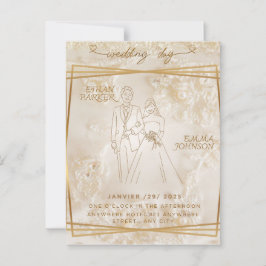 Einladung zum Hochzeitstag Postkarte