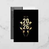 Einladung zum Hochzeitstag Postkarte (Vorderseite/Rückseite)