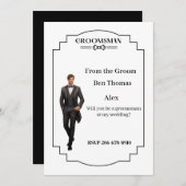 Einladung zum Hochzeitstag Trauzeuge (Vorne/Hinten)