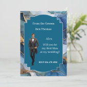 Einladung zum Hochzeitstag Trauzeuge (Stehend Vorderseite)