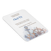 Einladung zum Hochzeitsthema Nautical Beach Magnet (Rechte Seite)
