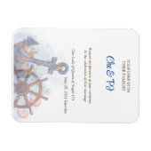 Einladung zum Hochzeitsthema Nautical Beach Magnet (Horizontal)