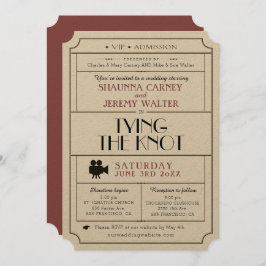 Einladung zum Hochzeitsticket/Vintages Kinofilmthe