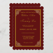 Einladung zum Hochzeitstil (Vorne/Hinten)