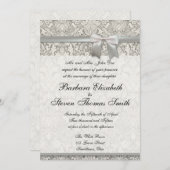 Einladung zum Hochzeitsvorbereiten von weißer Spit (Vorne/Hinten)