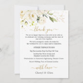 Einladung zum Hochzeitswochenende bei White Roses (Rückseite)