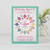 Einladung zum Holi Festival (Stehend Vorderseite)