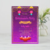 Einladung zum indischen Party (Stehend Vorderseite)