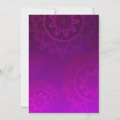 Einladung zum indischen Party (Rückseite)