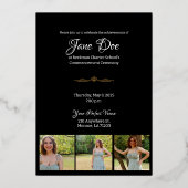 Einladung zum individuell gestaltbaren Foil-Abschl (Rückseite)