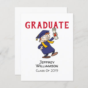 Einladung zum informellen Cartoon Abschluss