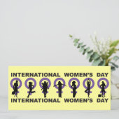 Einladung zum Internationalen Frauentag (Stehend Vorderseite)