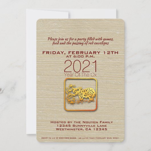 Einladung zum Jahr 2021 (Vorderseite)