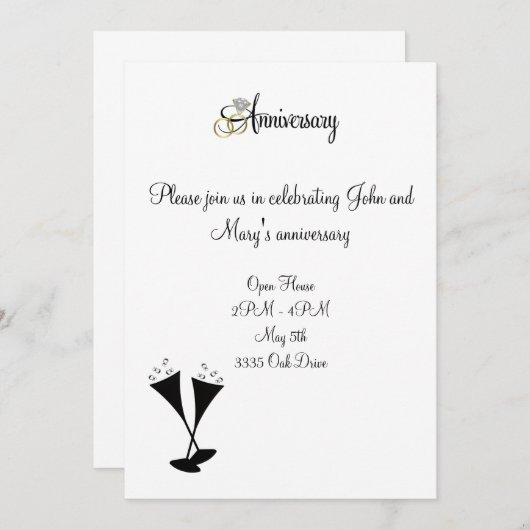 Einladung zum Jahrestag (Vorne/Hinten)
