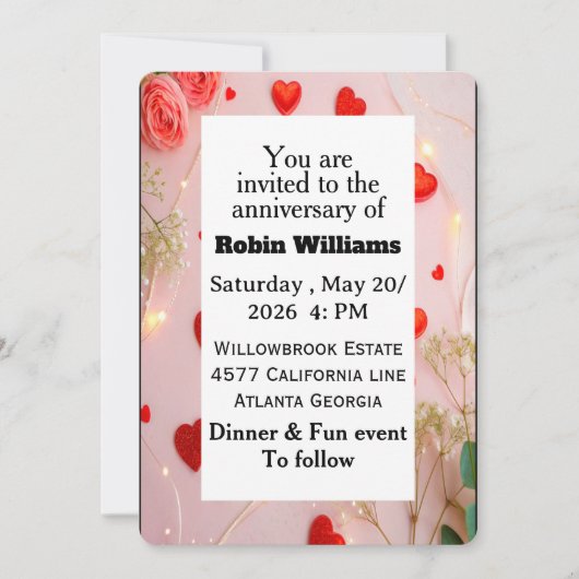 Einladung zum Jubiläum | bearbeitbar (Vorderseite)