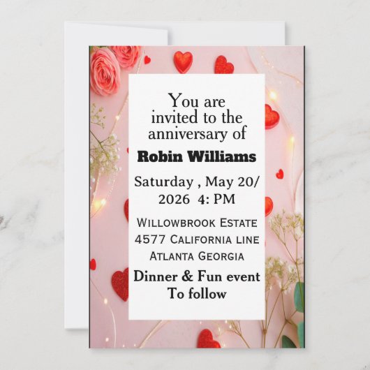 Einladung zum Jubiläum | bearbeitbar (Vorderseite)