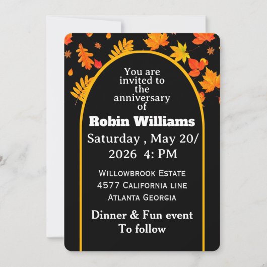 Einladung zum Jubiläum | bearbeitbar (Vorderseite)