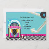 Einladung zum Jukebox Dance Party Sock Hop (Rückseite)
