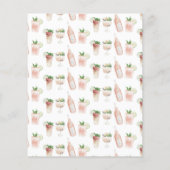 Einladung zum Junggeselinnen-Abschied von Aquarell (Rückseite)