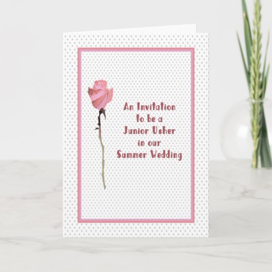 Einladung zum Junior Usher in Summer Wedding (Vorderseite)