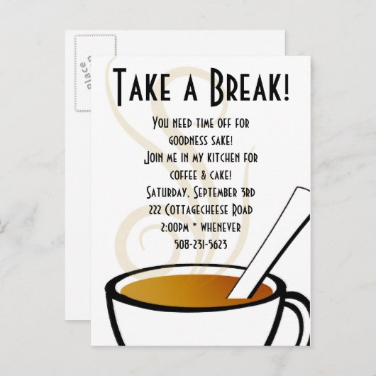 Einladung zum Kaffee (Vorne/Hinten)