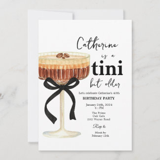 Einladung zum Kaffee-Cocktail-Geburtstag mit schwa