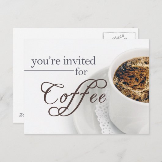 Einladung zum Kaffee (Elegant) (Vorne/Hinten)