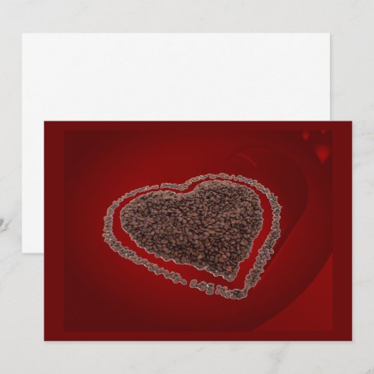 Einladung zum Kaffee Herz (Vorne/Hinten)