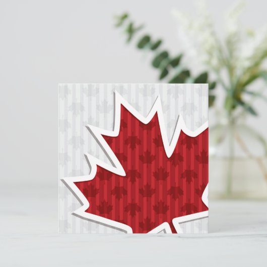 Einladung zum kanadischen Ahornblatt (Stehend Vorderseite)