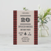 Einladung zum karierten Geburtstag (Stehend Vorderseite)