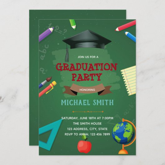 Einladung zum Kindergarten (Vorne/Hinten)