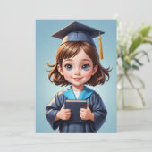 Einladung zum Kindergarten Abschluss (Stehend Vorderseite)