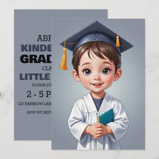 Einladung zum Kindergarten Abschluss (Vorne/Hinten)